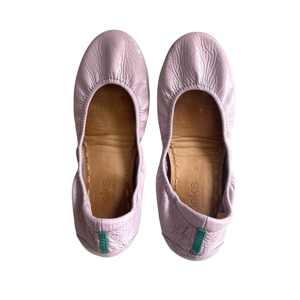 TIEKS by Gavrieli Luxury Ballet Flats US 6 Light Lavender Patent Leather Pastel